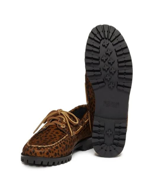 G.H.BASS Brown Mallorie Camp Moc Cheetah-Print Loafers