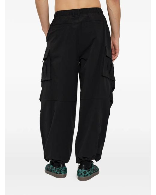 Adidas Black Pleated-Detail Trousers for men