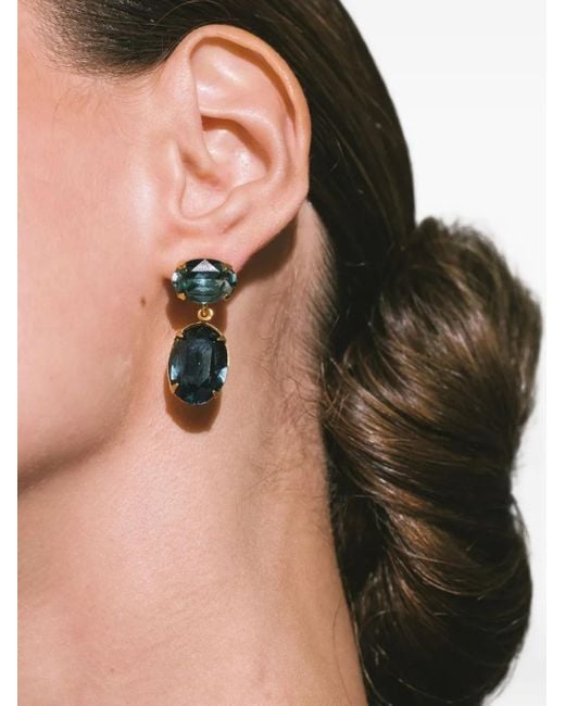 Jennifer Behr Lenora Ovalen Oorbellen in het Blue