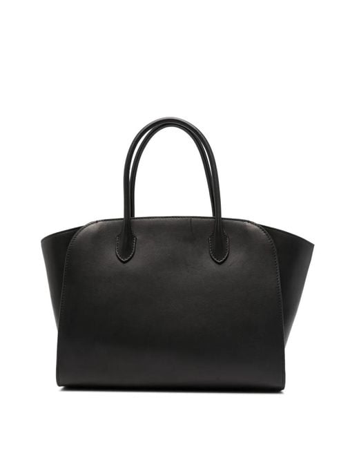 The Row Black Marlo 12 Leather Tote Bag