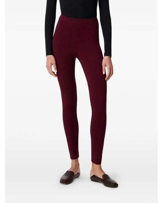 Another Tomorrow Red Seamed Leggings