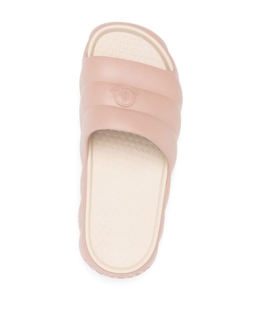 Moncler Slippers Met Logo-reliëf in het Pink