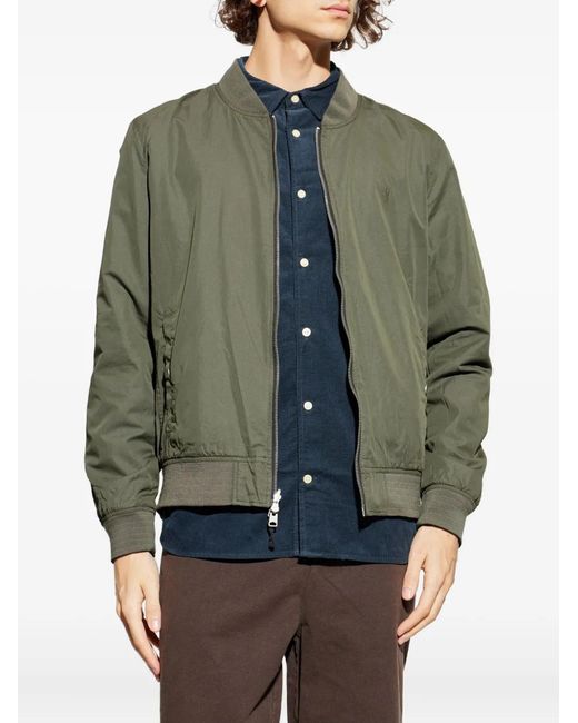 AllSaints Gray Bassett Zip-Fatening Reversible Jacket for men