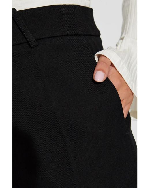 IRO Blue Wide-Leg Cotton Trousers