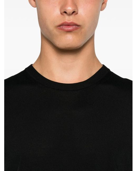 Roberto Collina Black Short-Sleeve T-Shirt for men