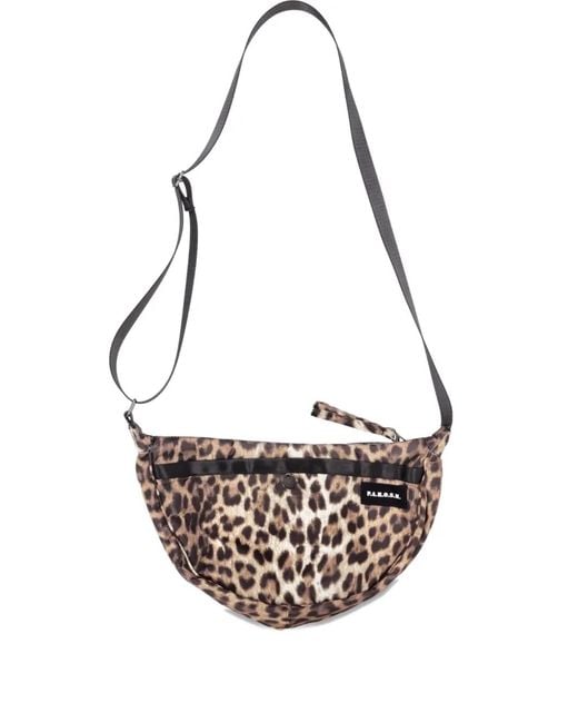 P.A.R.O.S.H. White Leopard-Print Zip Shoulder Bag