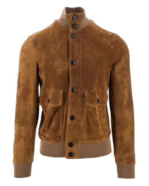 Dacute Bomberjacke aus Wildleder in Brown für Herren