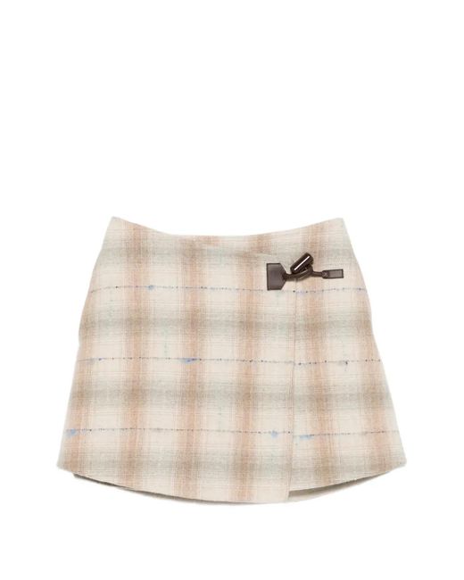 Loewe Geruite Rok in het Natural