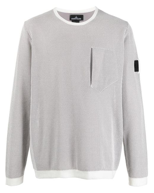 Stone Island Shadow Project Baumwolle Pullover mit Mesh-Overlay in Weiß für  Herren - Lyst