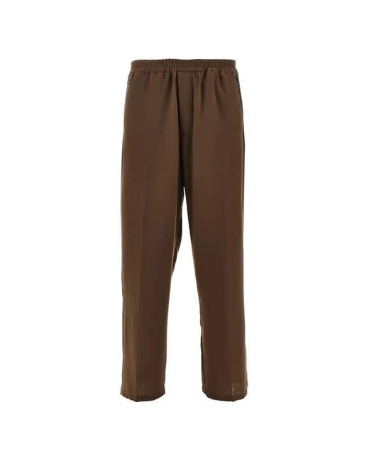MARSĒM Brown Elasticated-Waist Trousers for men