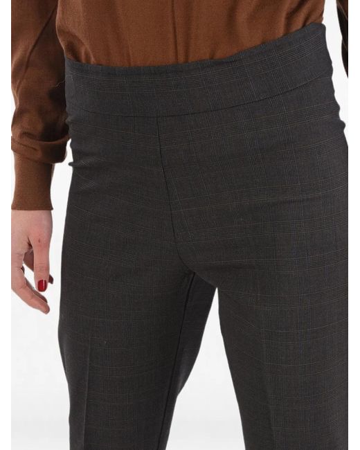 Avenue Montaigne Black Checked Turn-Up Trousers
