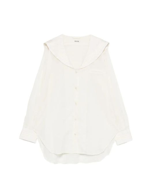 Bode White Marina Button-Fastening Shirt