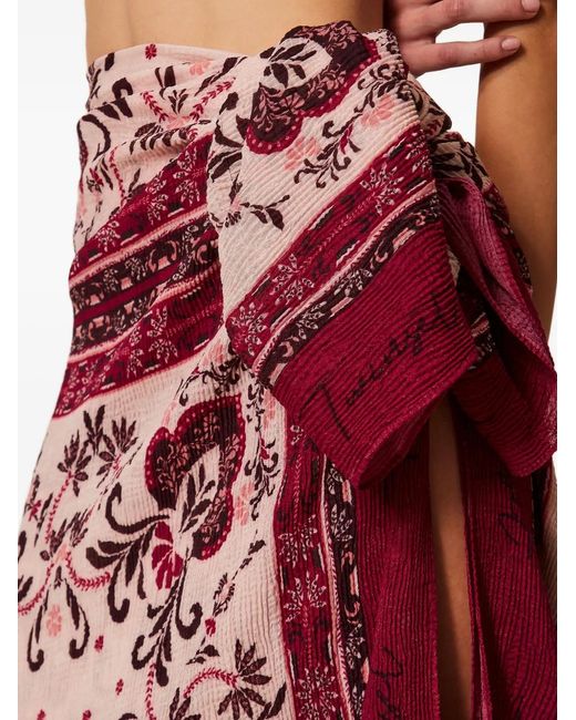 Twinset Red Paréo Imprimé