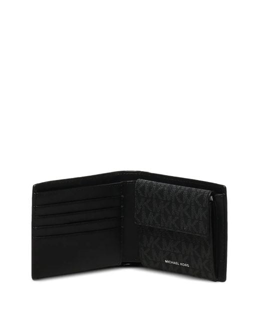 Billetera con placa del logo Michael Kors de hombre de color Blue
