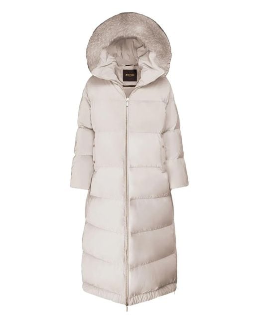 Moorer White Magda Parka Coat