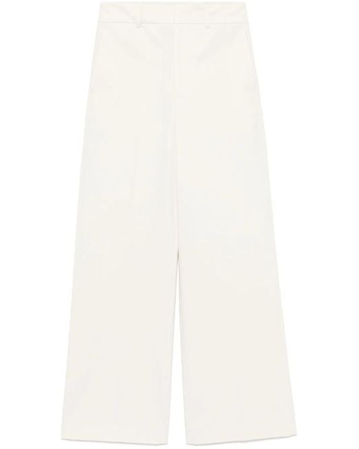 Semicouture White Palazzo Trousers