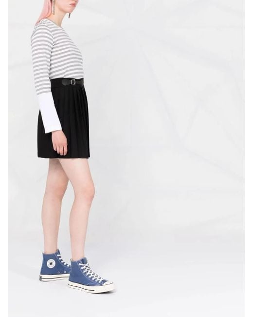 COMME DES GARÇONS PLAY Gray Horizontal-Stripe Long-Sleeve T-Shirt