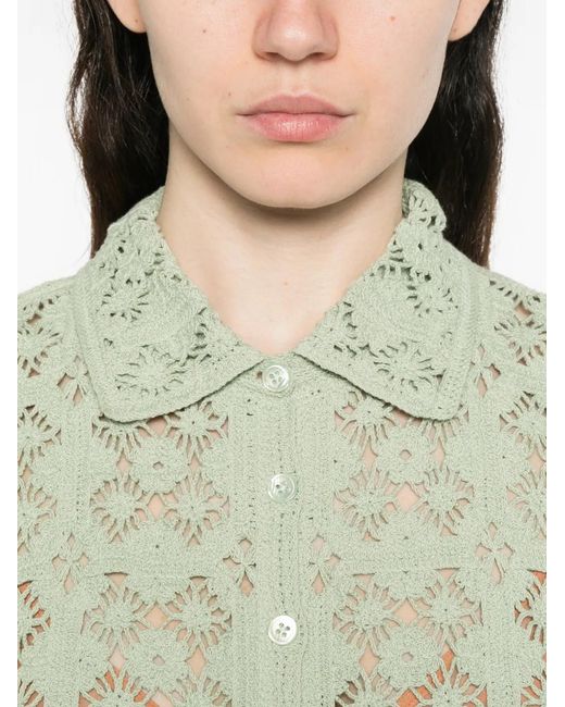 Bompard Mouwloos Blouse in het Green