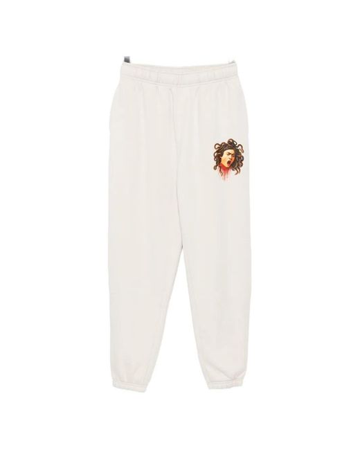 Melt White Graphic-Print Track Pants for men