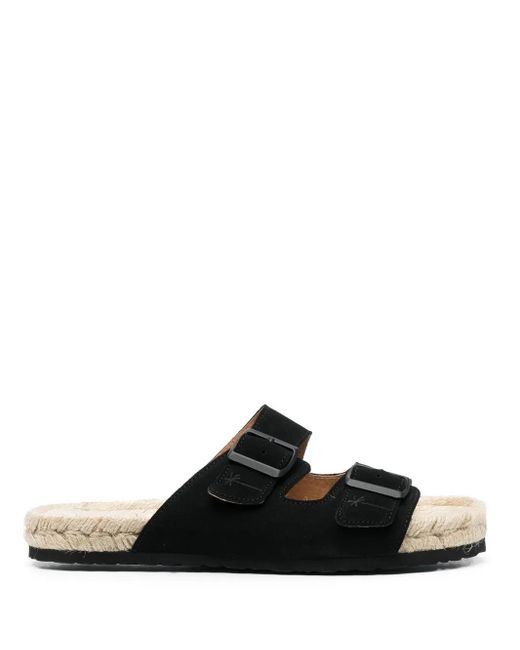 Manebí Black Buckled Espadrille Sandals for men