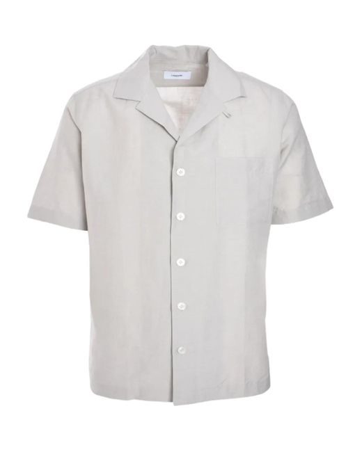 Lardini White Short-Sleeve Button-Up Shirt for men