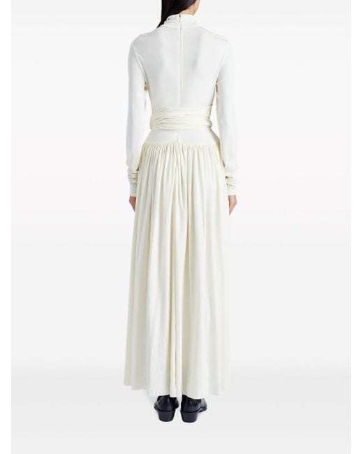Robe longue Meret à design drapé Proenza Schouler en coloris White
