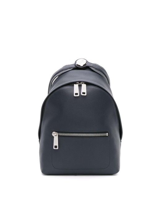 Fendi Blue Small Chiodo Leather Backpack for men