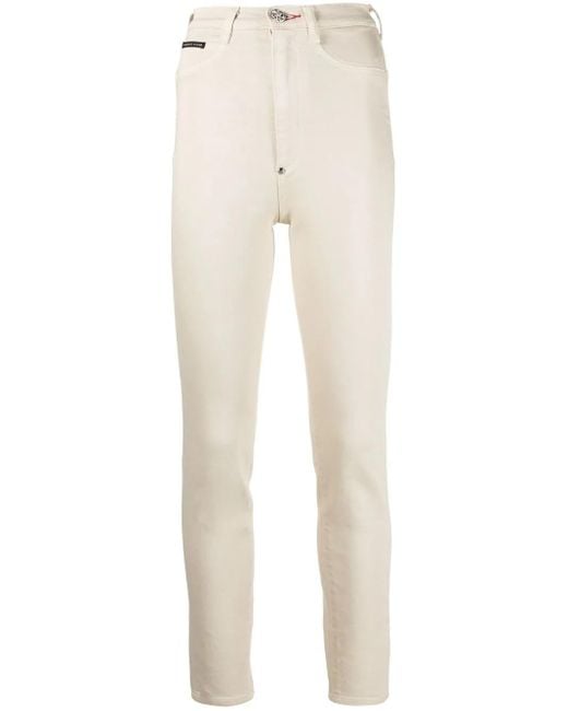 Philipp Plein Multicolor Logo Patch High-Waisted Jeggings