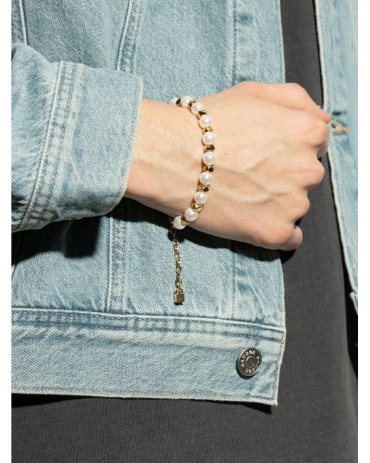 DSquared² Metallic Faux-Pearl Bracelet for men