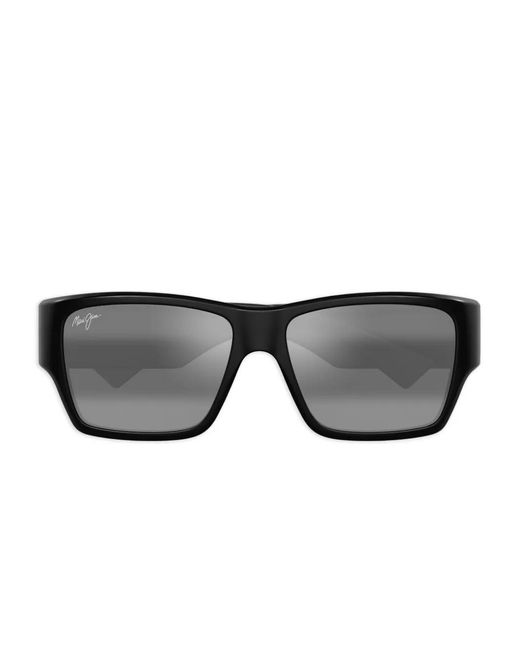 Maui Jim Gray Ka'Olu Square-Frame Sunglasses