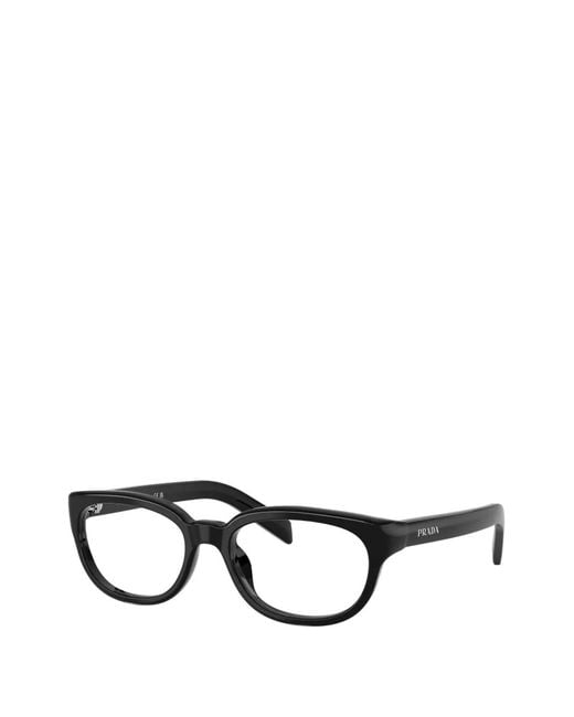 Prada Black Logo-Detail Glasses