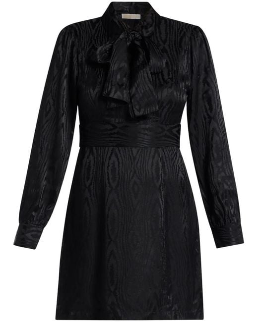 Michael Kors Black Bow-Detail Mini Dress