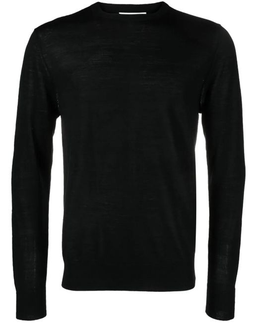 Ballantyne Black Crew-Neck Wool Jumper for men