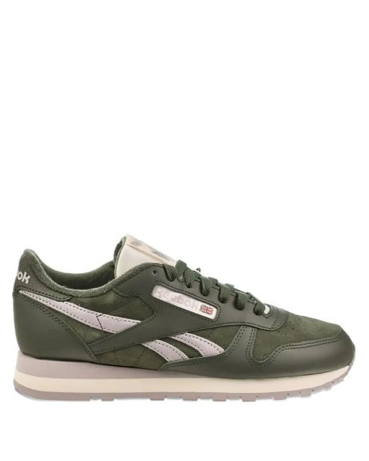 Reebok Green Classic Leather Sneakers