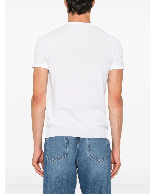 Jeordie's Blue Crew-Neck Short-Sleeve Cotton T-Shirt for men