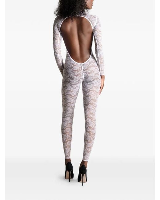 Maison Close White Flashback Backless Jumpsuit
