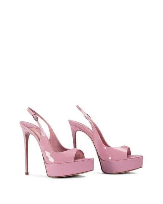 Le Silla Pink Uma Slingback Platform Pumps