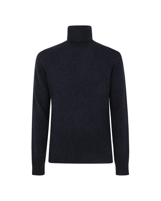 Nuur Blue Turtle-Neck Wool Sweater for men