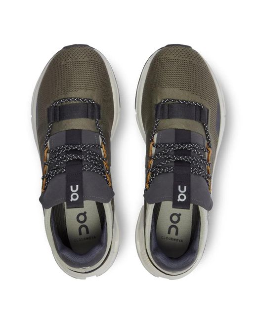 On Shoes Gray Cloudnova "Ivy/Eclipse" Sneakers for men