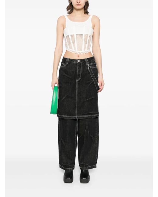 A Bathing Ape Black Layered Jeans