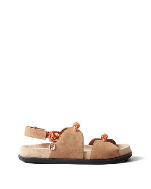 Claudie Pierlot Brown Twisted Lace-Up Sandals