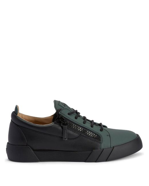 Giuseppe Zanotti Leren Sneakers in het Black voor heren