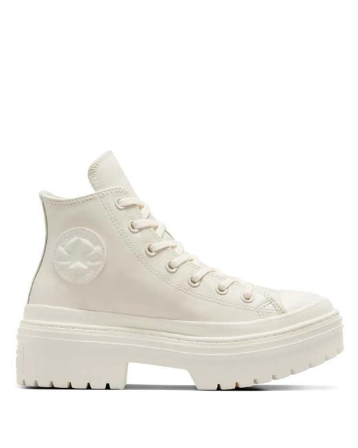 Sneakers Con Suola Rialzata di Converse in Natural