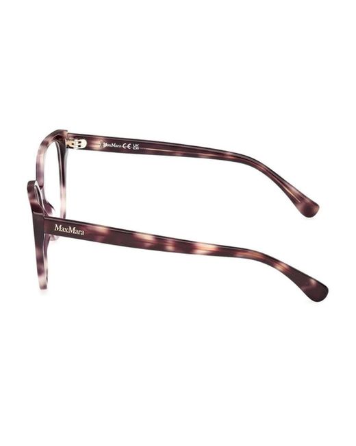 Max Mara Eyewear Natural Tortoiseshell-Effect Cat-Eye Glasses