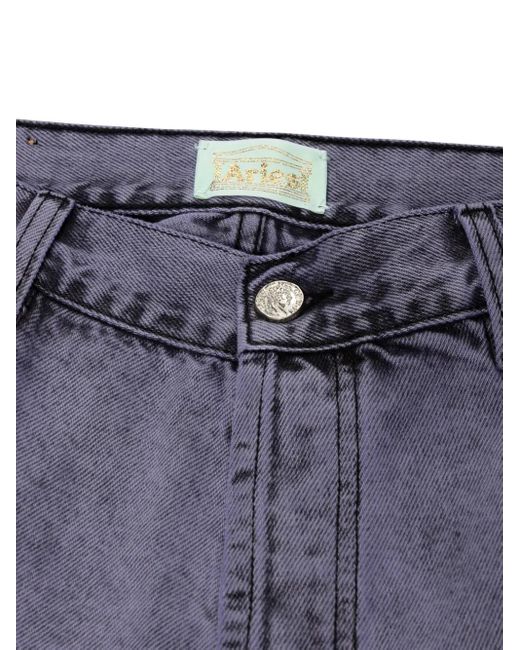 Aries Blue Acid-Wash Jeans