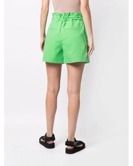 KENZO Green High-Waisted Cargo Shorts