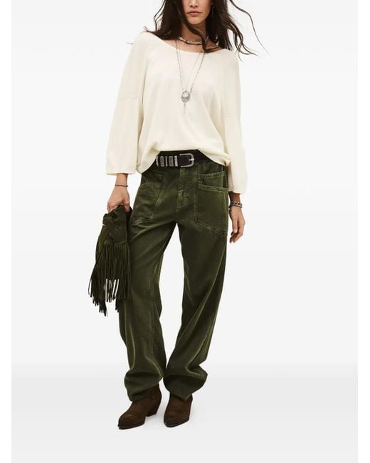 Ba&sh Natural Open-Back Buttoned Sweater