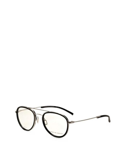 Porsche Design White Pilot-Frame Glasses for men