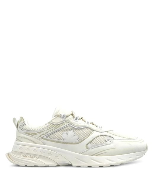 DSquared² White Sprinter Panelled Sneakers for men