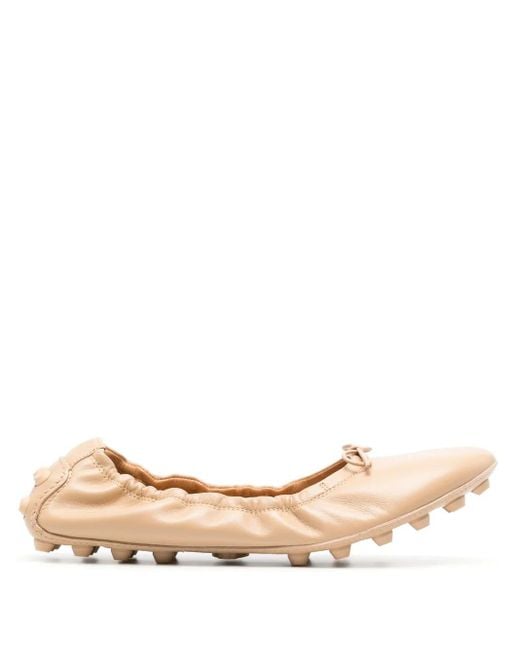 Tod's Natural Gommino Ballerina Shoes
